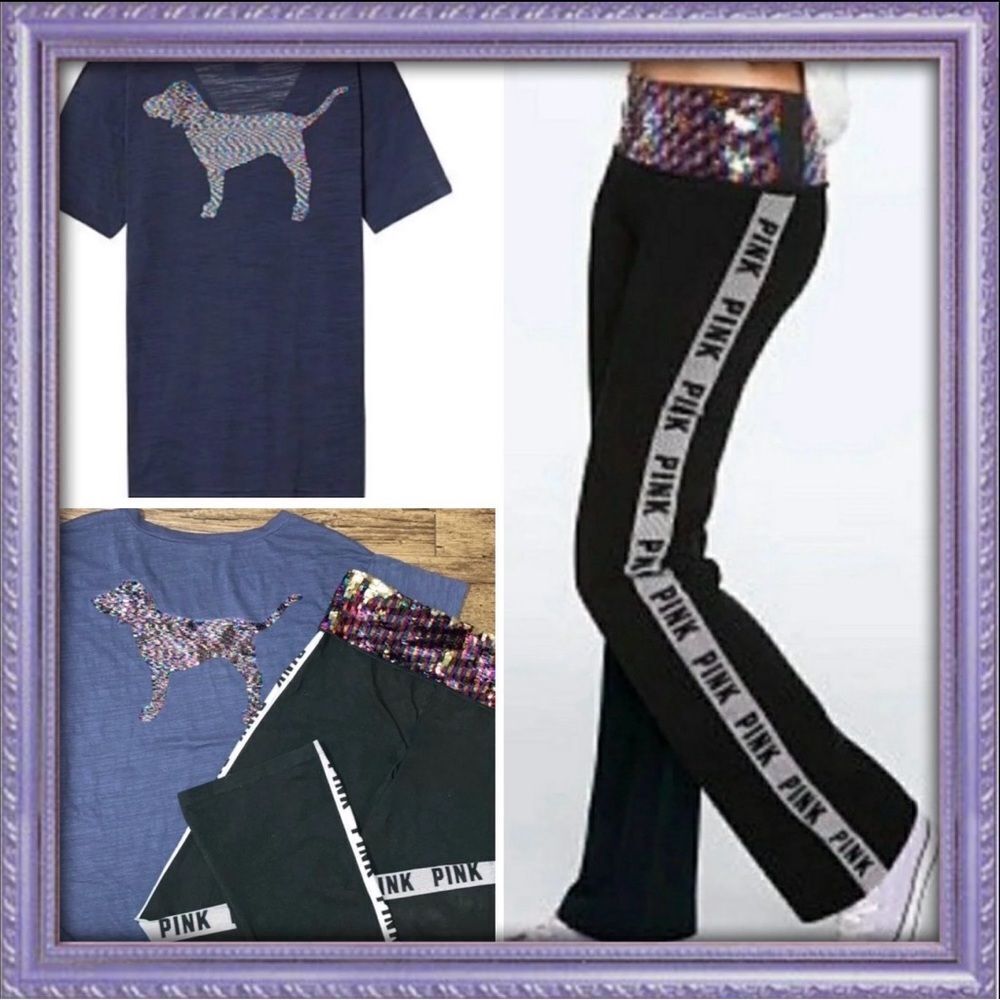 VS PINK RAINBOW BLING SET XS/S